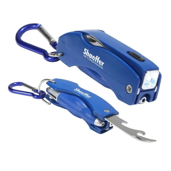 6-in-1 Outdoor Tool Knife Keychain Carabiner Pen