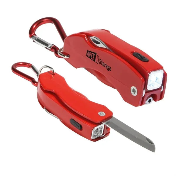 6-in-1 Outdoor Tool Knife Keychain Carabiner Pen