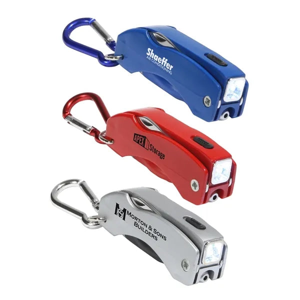 6-in-1 Outdoor Tool Knife Keychain Carabiner Pen