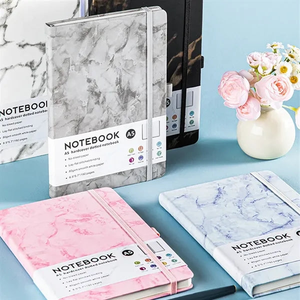 A5 PU Leather Marble Notebook