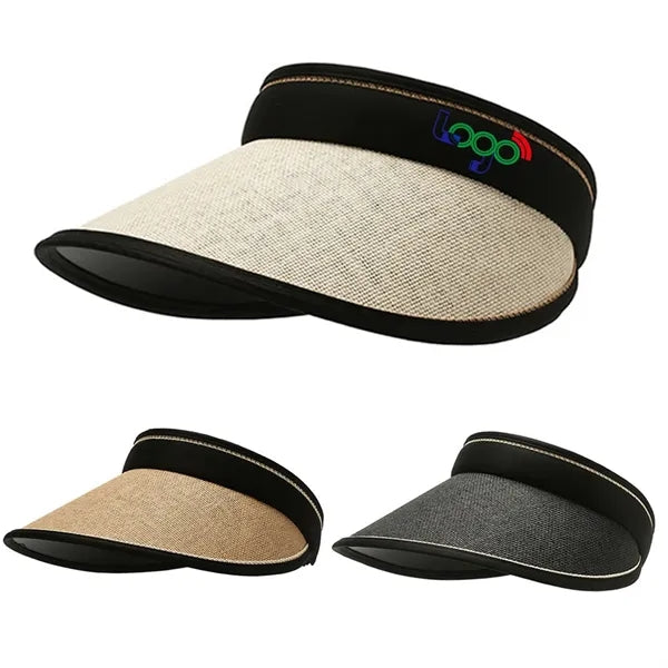 Collapsible woven sunshade hat