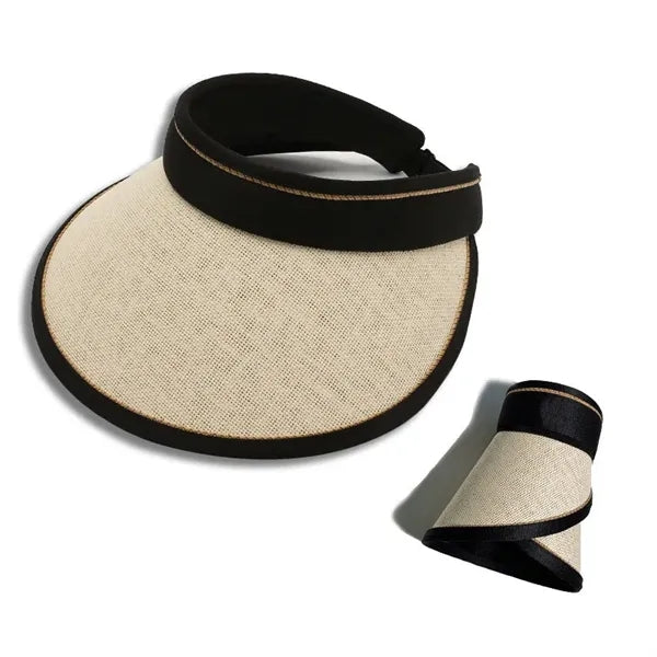 Collapsible woven sunshade hat