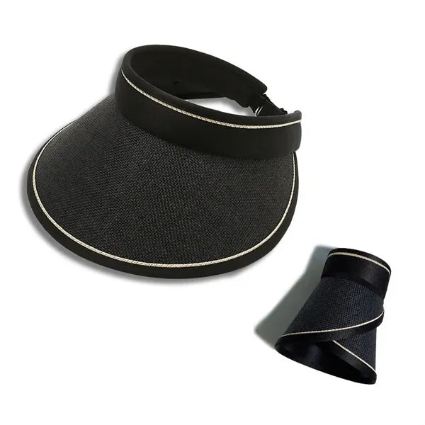 Collapsible woven sunshade hat