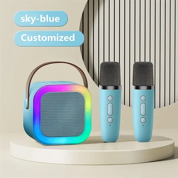 Premium LED Karaoke Machine with Two Wireless Mircophone