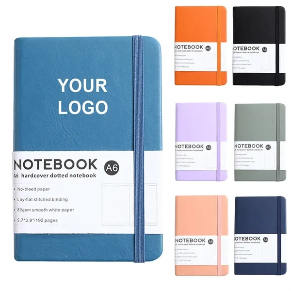 A6 Leather Pocket Strap-on Notebook