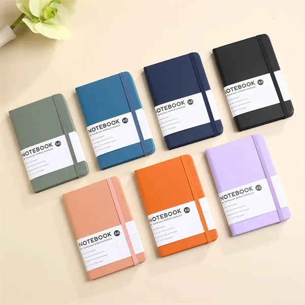 A6 Leather Pocket Strap-on Notebook