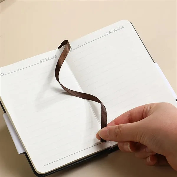 A6 Leather Pocket Strap-on Notebook