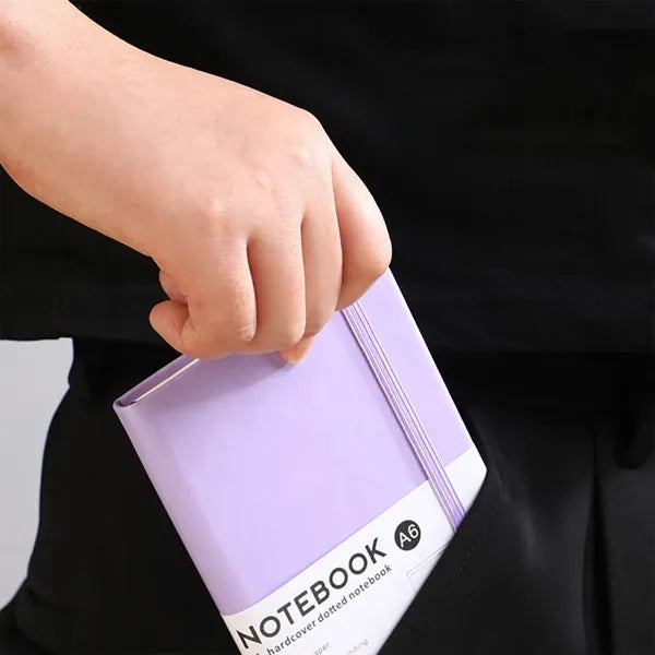 A6 Leather Pocket Strap-on Notebook
