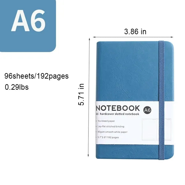 A6 Leather Pocket Strap-on Notebook