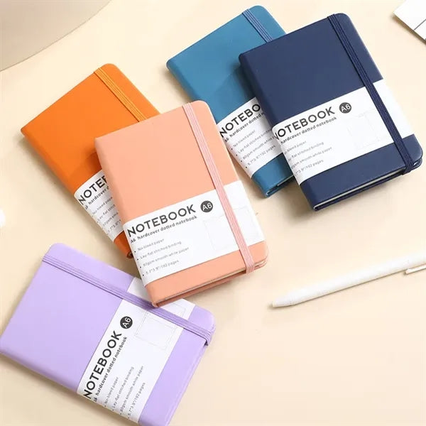 A6 Leather Pocket Strap-on Notebook