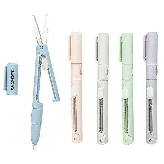 Pen Style Scissors With Paper Cutter
