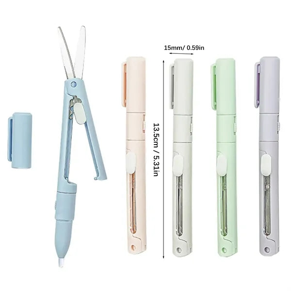 Pen Style Scissors With Paper Cutter