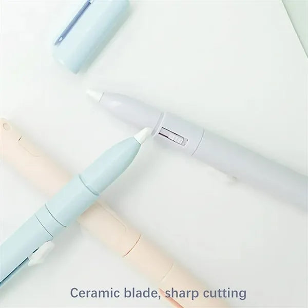 Pen Style Scissors With Paper Cutter