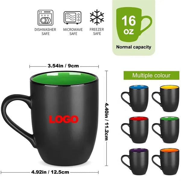 16 Oz Matte Ceramic Couples Mug