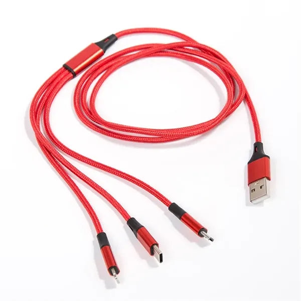 Imprinted Realm 3-in-1 Long Charging Cable