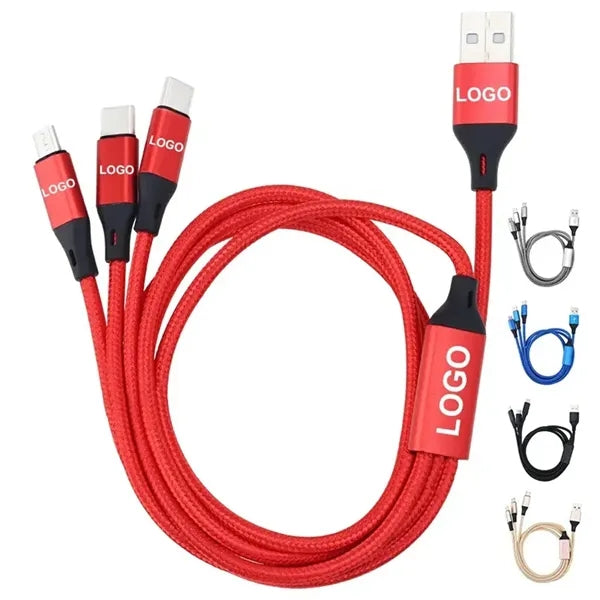 Imprinted Realm 3-in-1 Long Charging Cable