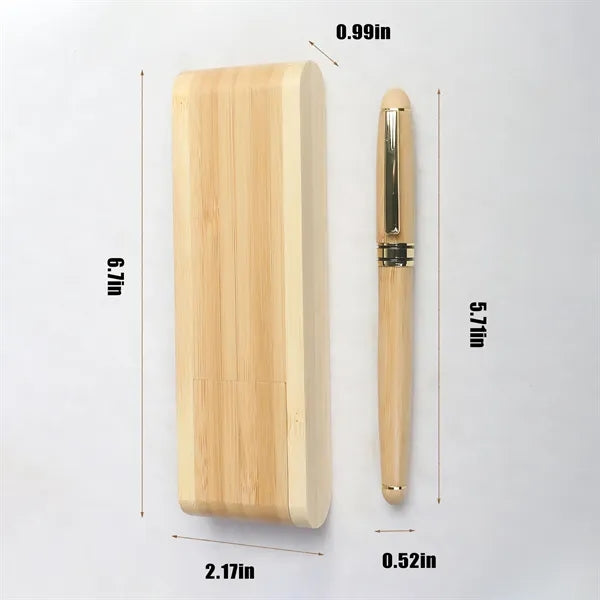 Bamboo Pen Set With Fine Nib For Calligraphy