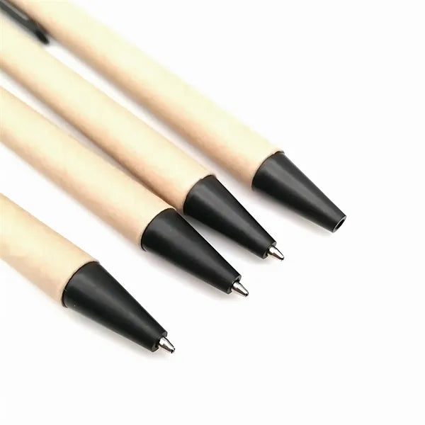 Kraft Paper Pens Medium Point Retractable Eco Friendly