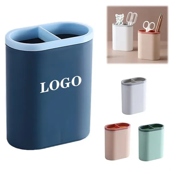 Plastic Pencil Holder Desktop Storage Pen Container