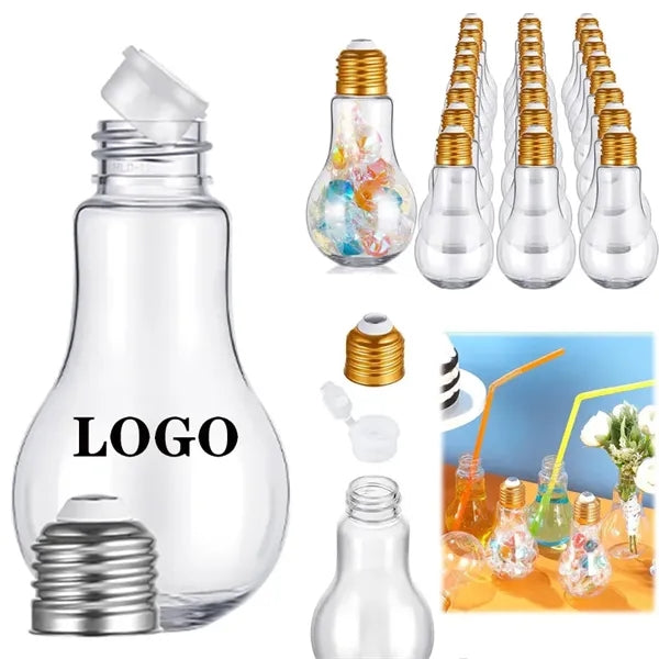 10oz Plastic Bulb-Shaped Cups Water Bottle Candy Containers