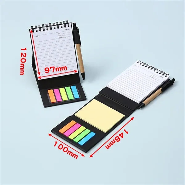 Standable Memo Pad with Sticky Note, Tabs & Pen
