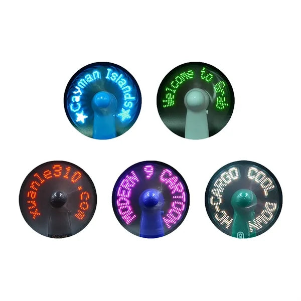 Mini Flash Message Fan with LED