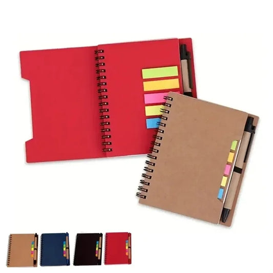 Lined Spiral Notebook with Pen & Tabs