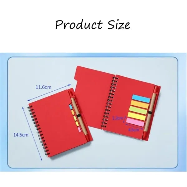 Lined Spiral Notebook with Pen & Tabs