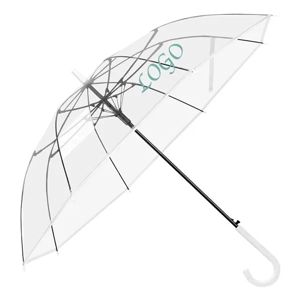 Transparent Umbrella Clear Plastic Rain Protection Travel