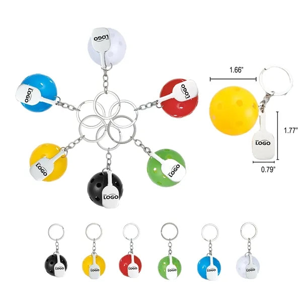 Mini Pickleball Lover Bag Clip Keychain