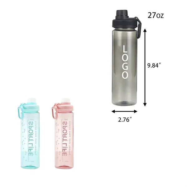 25oz.Plastic Sports Water Bottles w/ Flip Lid