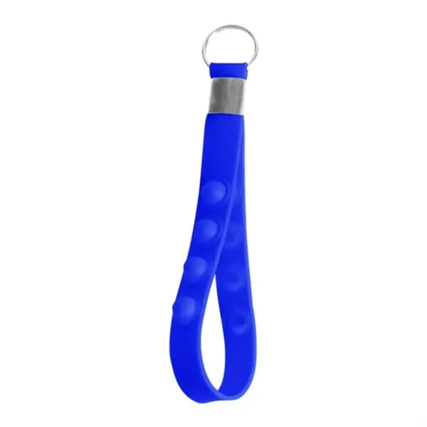 Pop Bubbles Fidget Wrist Strap Keychain Silicone