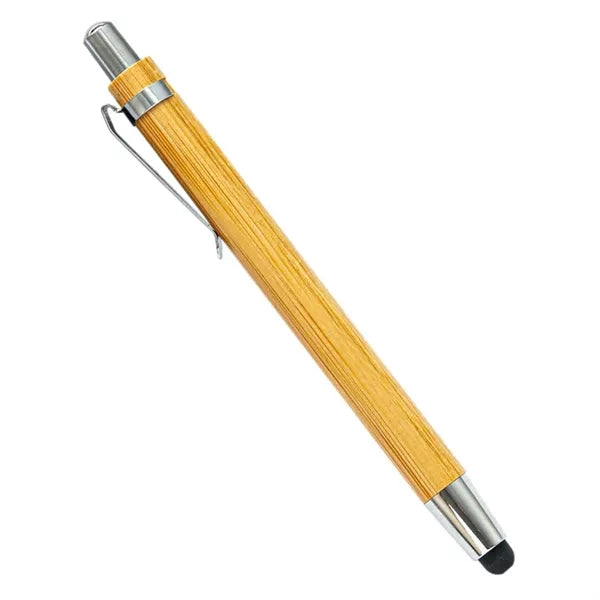 Bamboo Ballpoint Pen with Stylus