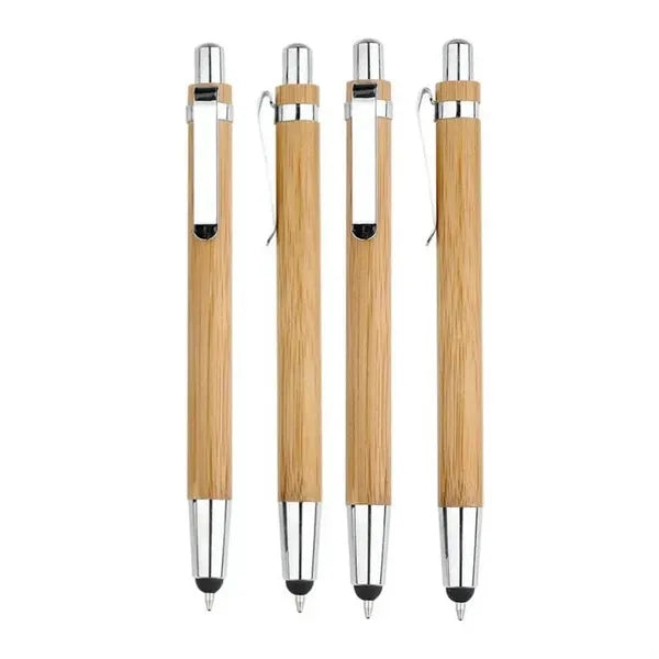 Bamboo Ballpoint Pen with Stylus