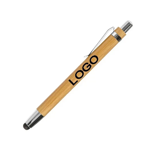 Bamboo Ballpoint Pen with Stylus