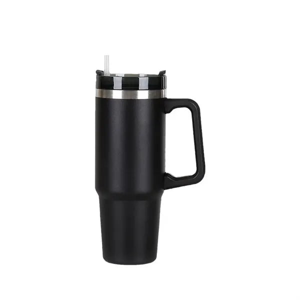30 oz Insulated Tumbler with Handle and Straw
