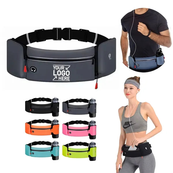 Bum Bag Running Waist Pack with Water Bottle Holder