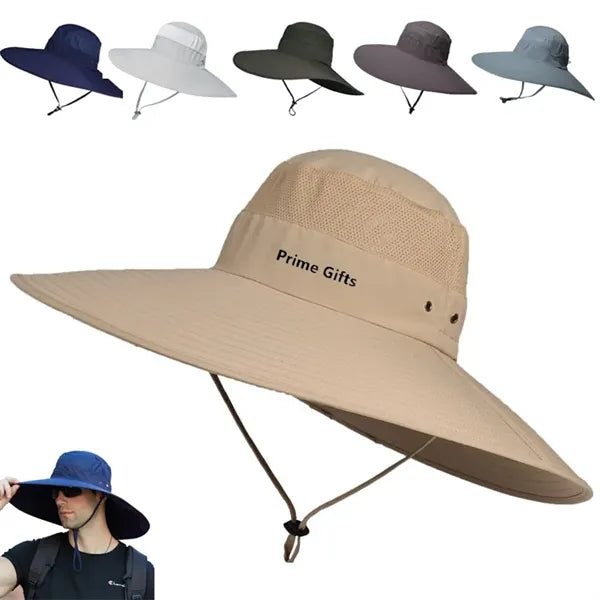Sun Protection Super Wide Brim Bucket Hat