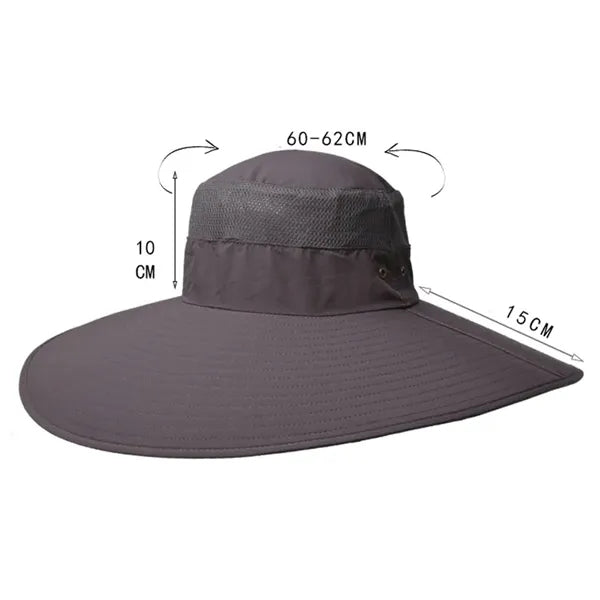 Sun Protection Super Wide Brim Bucket Hat