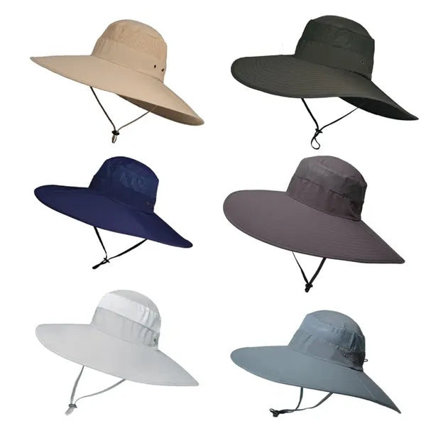 Sun Protection Super Wide Brim Bucket Hat