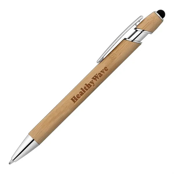 Engraved Bamboo Alpha Stylus Pen