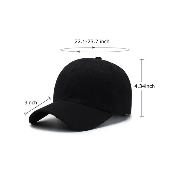 Unisex Plain High Top Baseball Cap