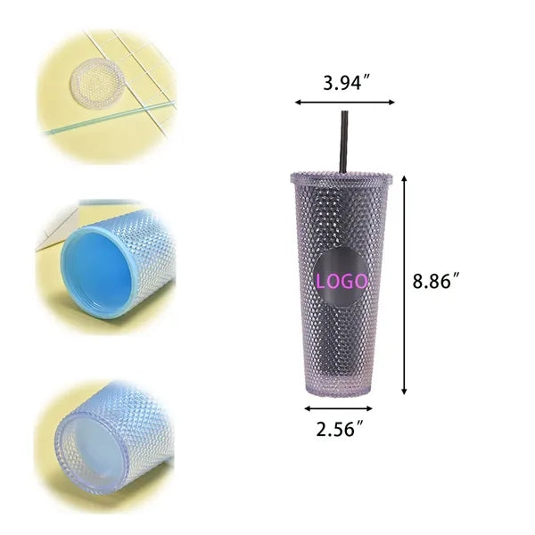25oz Plastic Durian Straw Cup