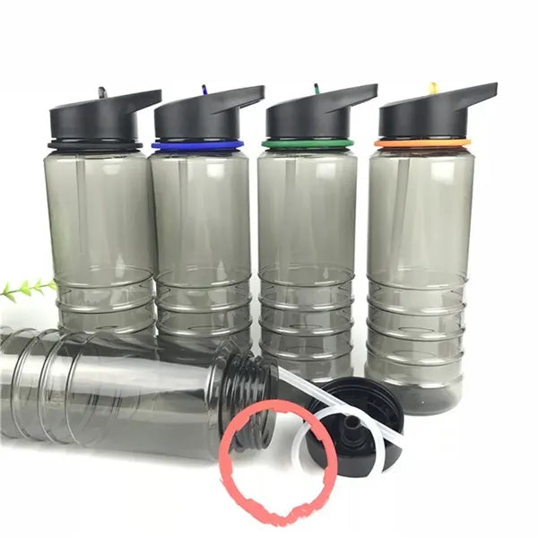 Plastic 28oz Straw Mug with Carrying Handle