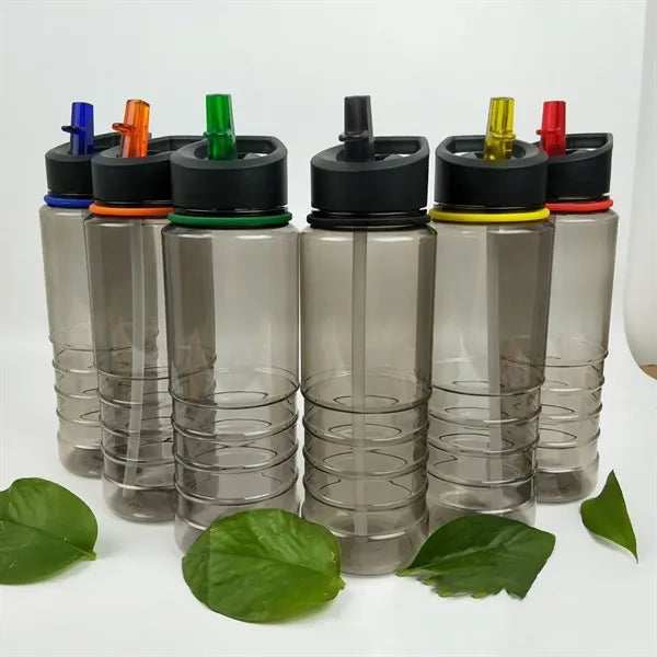 Plastic 28oz Straw Mug with Carrying Handle