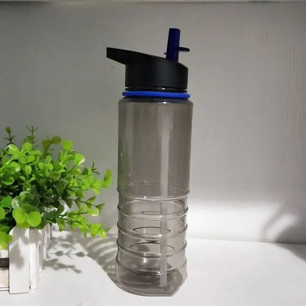 Plastic 28oz Straw Mug with Carrying Handle