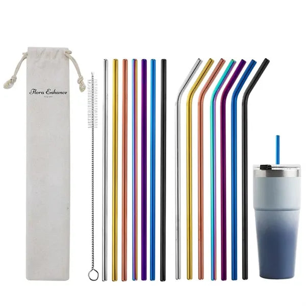 3Pcs Straw Set With Bag Packing