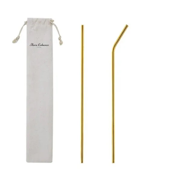 3Pcs Straw Set With Bag Packing