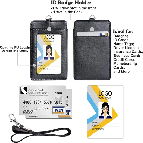 Leather Id Badge Holder