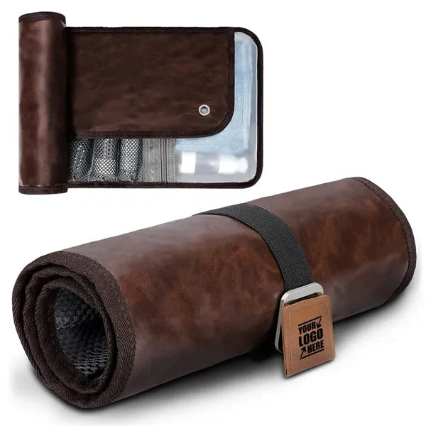 Leather Roll Toiletry Bag